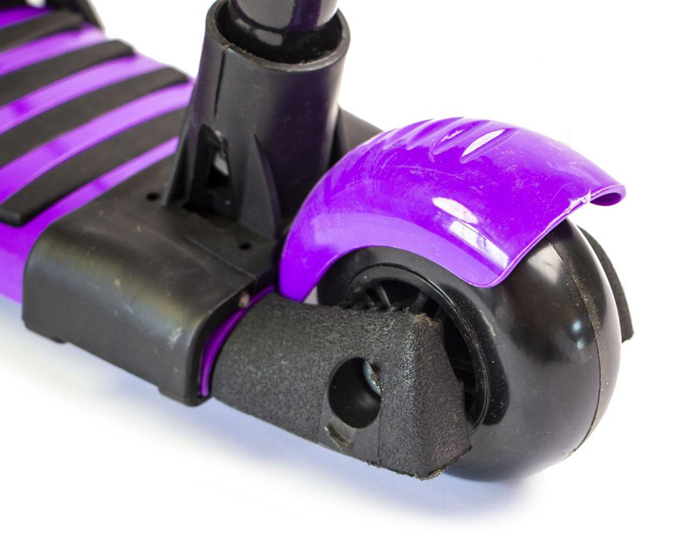 Детский самокат с сиденьем и родительской ручкой Scooter. Фиолетовый Одесса - изображение 4