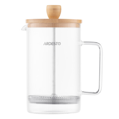 Френч-прес Ardesto Midori, 800мл, боросилікатне скло, бамбук, прозорий (AR1009WL) Вінниця - фото 3