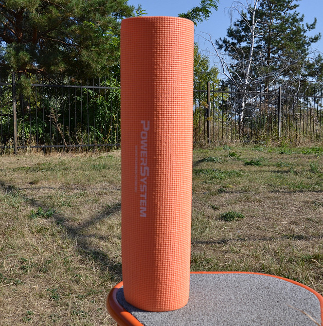Килимок для йоги та фітнесу Power System PS-4014 PVC Fitness-Yoga Mat Orange (173x61x0.6) Кам'янське - фото 6
