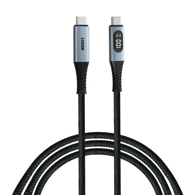 Дата кабель USB-C to USB-C 1.2m with display 100W black Verbatim (31848) Вінниця - фото 1