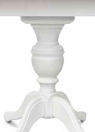 Стіл обідній Гермес Д=89 ( +38 ), білий Киев