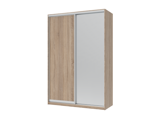 Шкаф-купе двухдверный Doros Сити Лайт 150х60х225 см Дуб сонома/1 Зеркало (DRS-011083) Львов