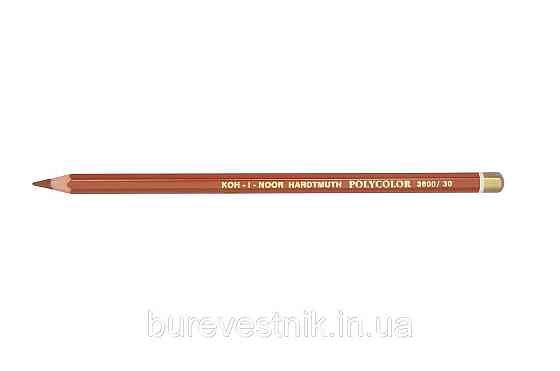 Олівець художній "Kooh-i-Noor" POLYCOLOR 3800/30 reddish brown/червоно-коричневий, шт Київ