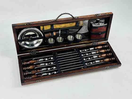 Подарунковий набір шампурів у дерев'яному кейсі ВЕНГЕ HAPPY DAYS Тернопіль