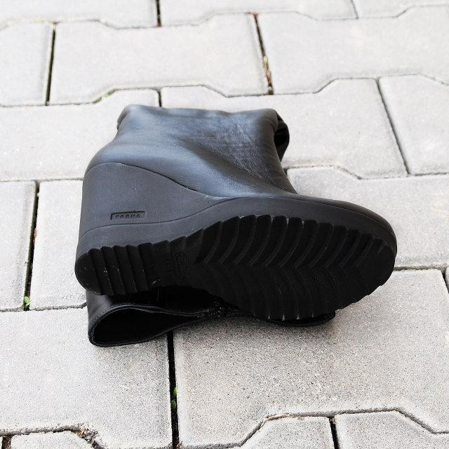 Чоботи жіночі ARLETT чорні натуральна шкіра висота 35 см обхват 36-41 см танкетка 9 см (1690) Коломыя - изображение 3