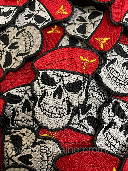 Шеврон череп ДШВ (Форма контурная. На липучке) Размер 8x6см Киев - изображение 2