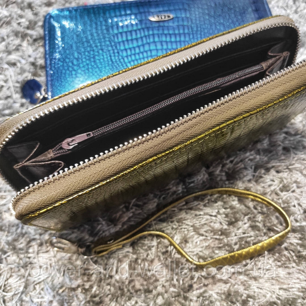 Жіночий гаманець на блискавці зеленого кольору Kivi Київ - фото 4