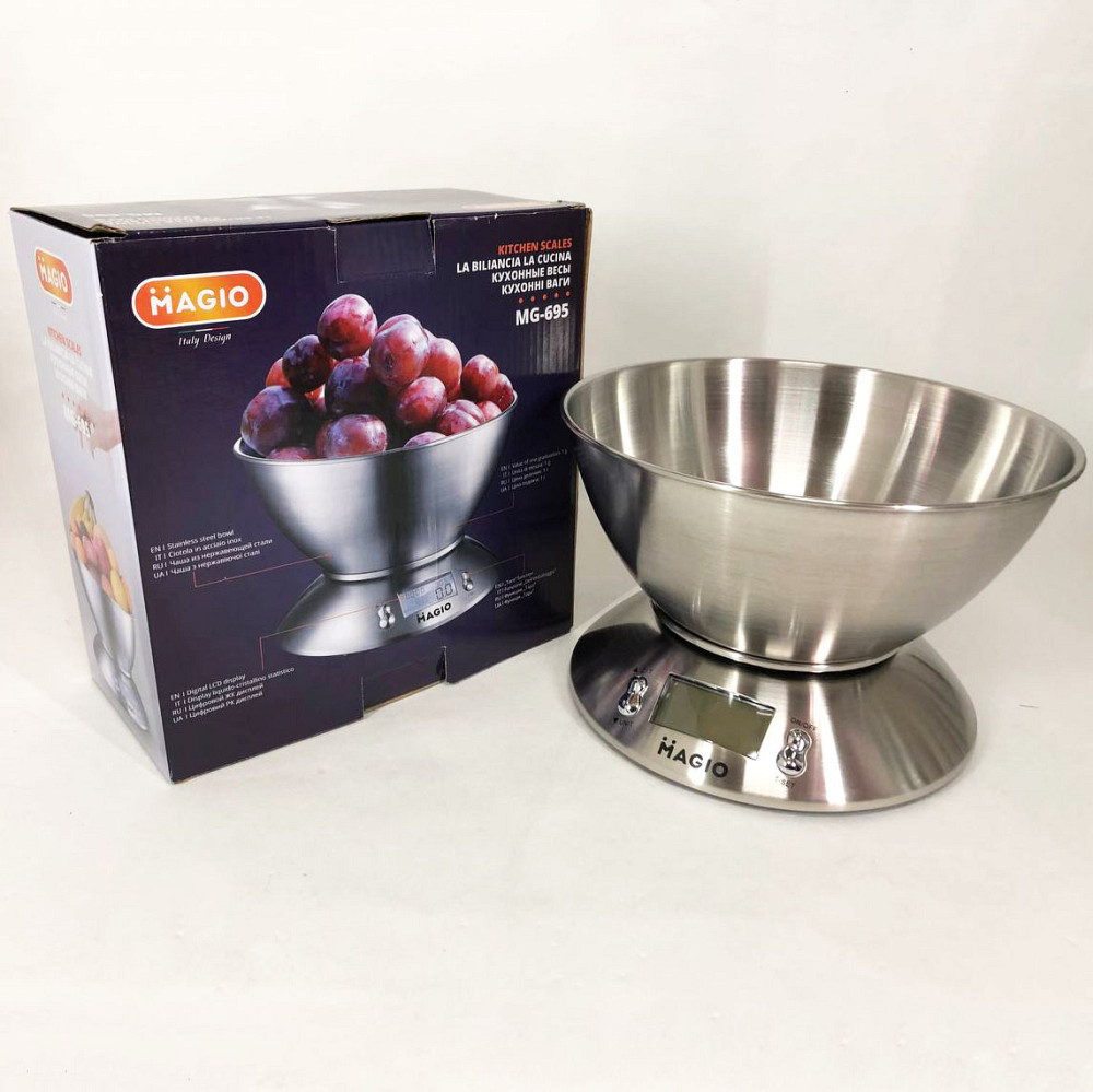 Пищевые весы для продуктов MAGIO MG-695, Весы настольные со съемной чашей кулинарные для кухни OR-47 Львов - изображение 9