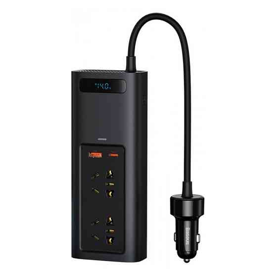 Автомобільний інвертор Baseus In-Car Inverter 150W 220V CN EU CRNBQ-A01 (Чорний) Миколаїв