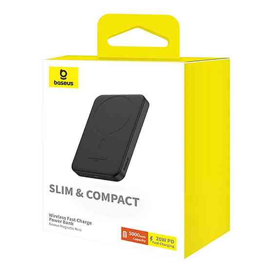 Зовнішній акумулятор Baseus Magnetic Mini Wireless Fast Charge Power Bank 5000mAh 20W Cluster Black（With Simple Series Charging Київ