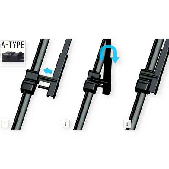 Щітки oximo модельні безкаркасні (к-т 2шт) a-type 600 + 400 мм двірника Мукачево