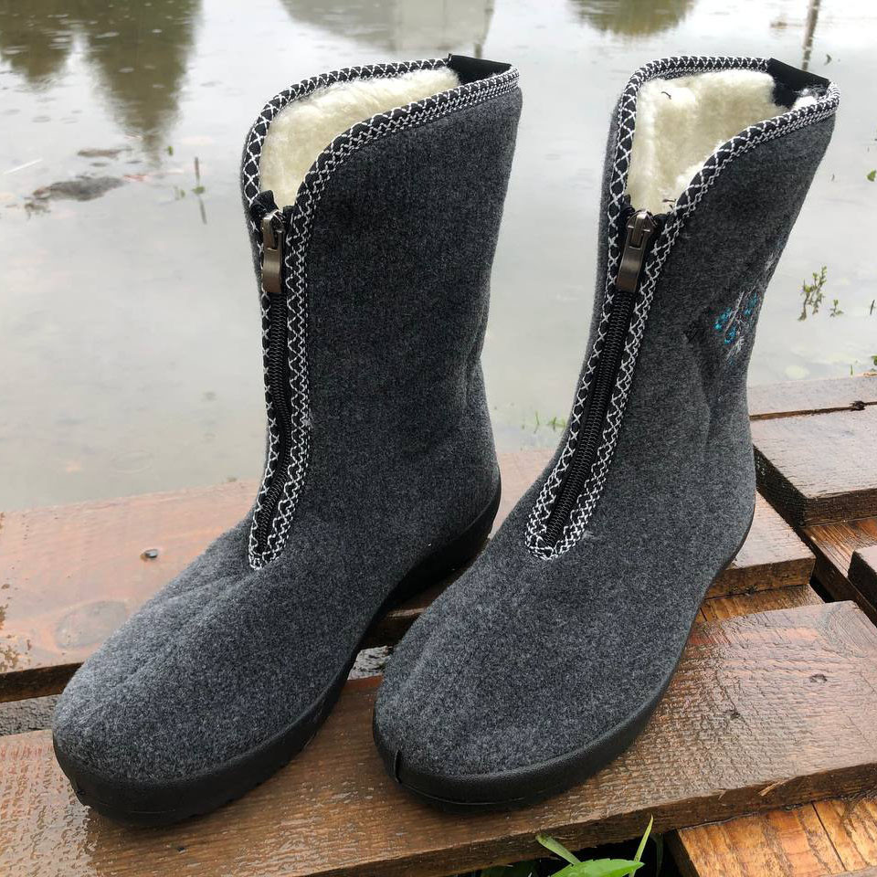 Жіночі пінкові калоші, Зимові дутики для жінок, Жіночі калоші піна на хутрі галоші теплі PE-55 Львів - фото 12