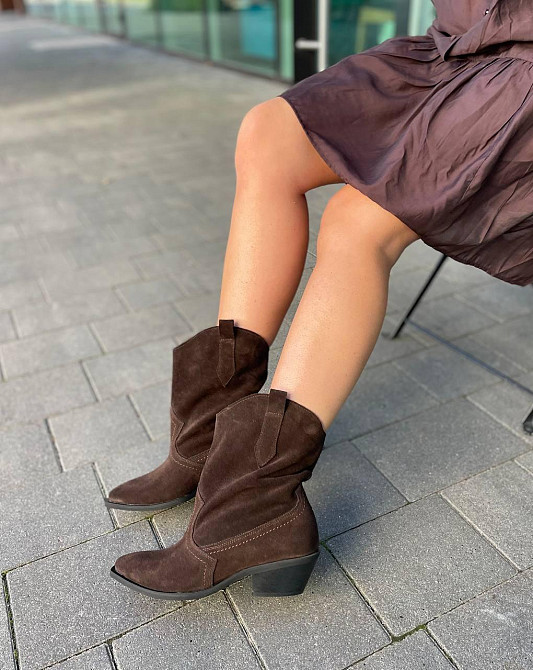 Без бренда Черевики жіночі Notta bene KV-0224/1 шоколадні (весна-осінь, замша натуральна) (6052 Коломыя - изображение 5