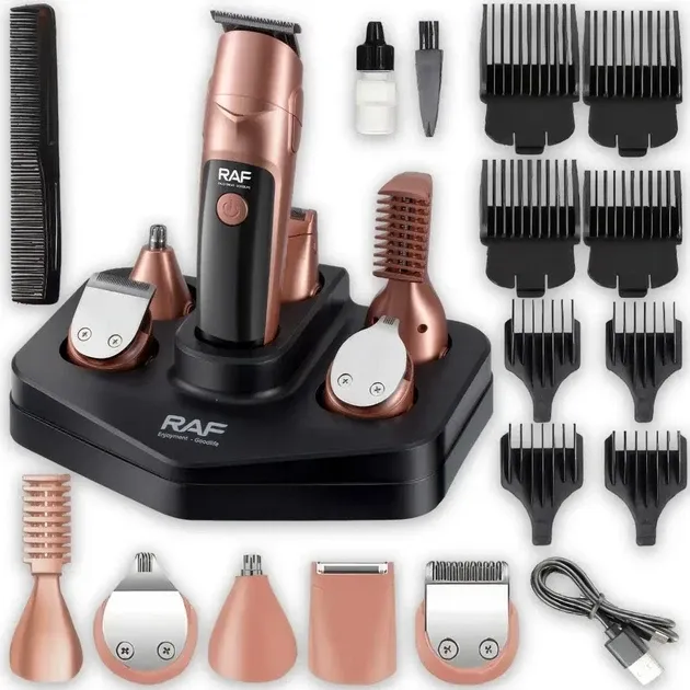 Машинка для стрижки RAF R4021 аккумуляторная, триммер для волос и бороды, насадки, регулировка длины Одесса - изображение 3
