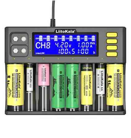 Зарядне на 8 акумуляторів АА, ААА, 18650 LiitoKala Lii-S8 Київ
