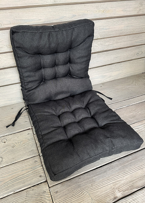 Подушка для стільців (50x120х8 см) подвійна Decorator Sawana колір темно-сірий 84-166 Київ - фото 3
