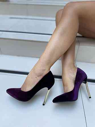 Туфлі жіночі LENA MELIANI фіолетовий бархат каблук 10см 35р. (D226-J1970) Коломия