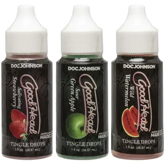 Набір крапель для мінету Doc Johnson  GoodHead - Tingle Drops (Watermelon, Green Apple, Strawberry) Львов