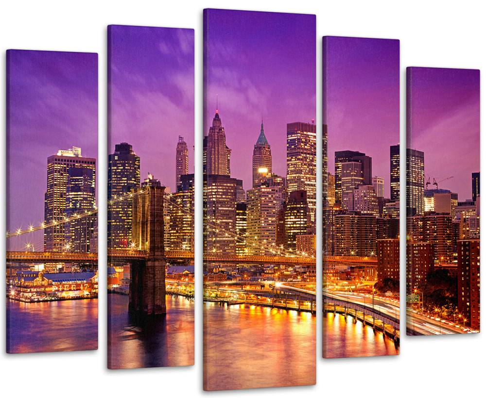 Модульная картина Ночной город Art-94_5 105x150 см Киев - изображение 1