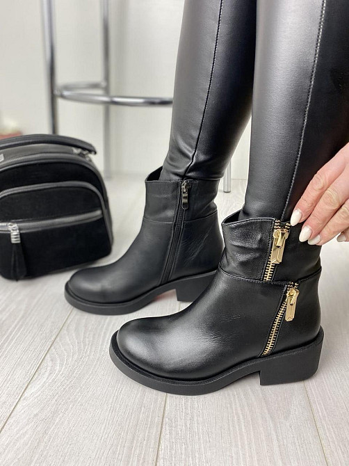 Injers Жіночі черевики INJERS чорні натуральна шкіра висота 13см розмір 37 (2909) Коломия - фото 5