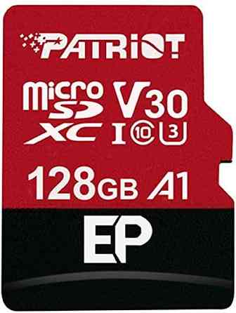 Карта памяти microSDXC (UHS-1 U3) Patriot EP Series 128Gb class 10 V30 (R-100MB/s, W-80MB/s) (adapter SD) Киев