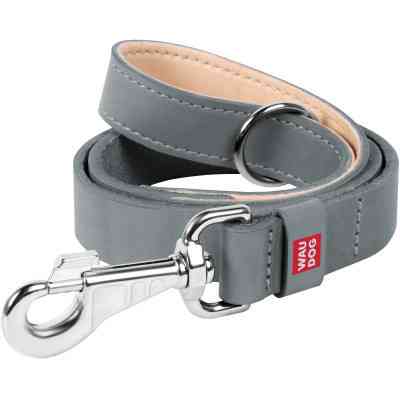 Поводок для собак WAUDOG Classic кожаный Ш 25 мм Д 122 см серый (081511) Винница