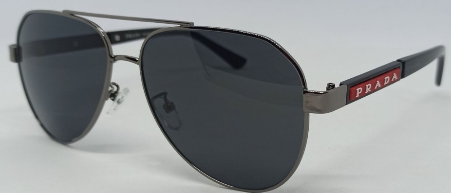 Брендові чоловічі стильні окуляри краплі чорні в сірому металі 2818 Київ - фото 8