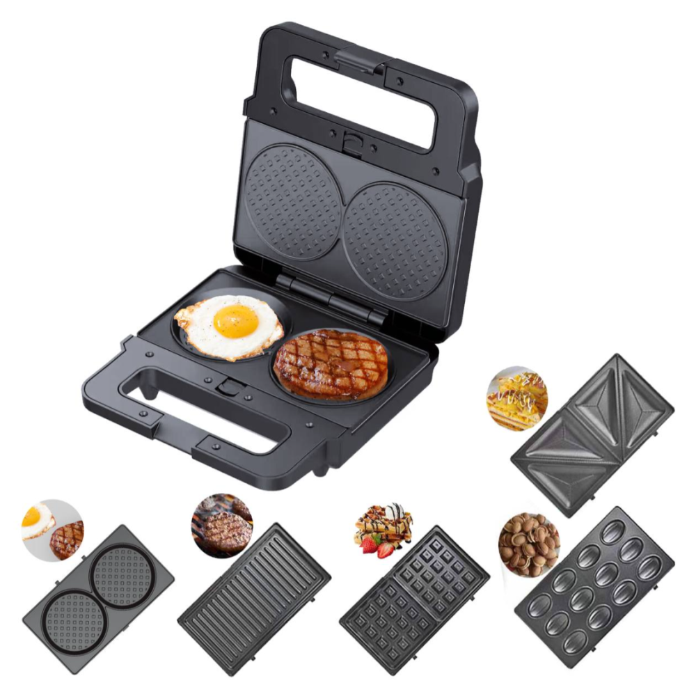 Вафельница 5в1 Zepline ZP-813, 2200 Вт, мультимейкер со съемными формами для вафель, сэндвичей, гриля Одесса - изображение 1