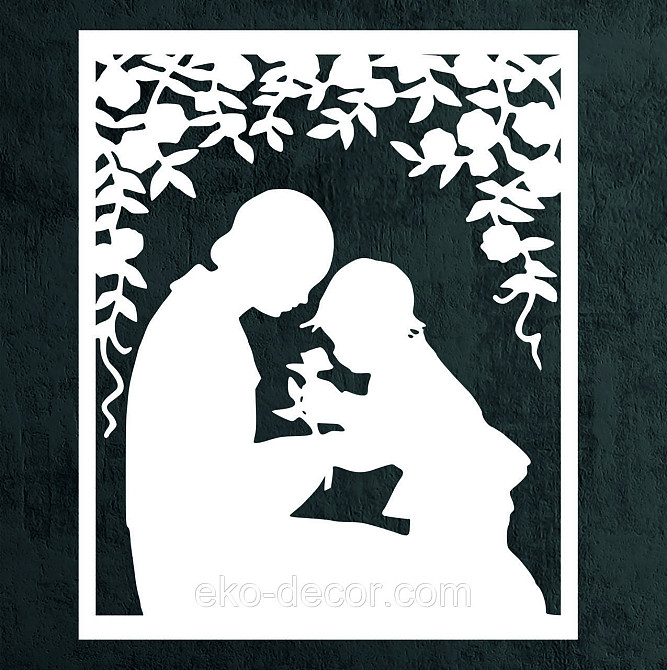 Декоративное настенное Панно «Мать и ребенок» Декор на стену 110*90 см, Белый Киев - изображение 9