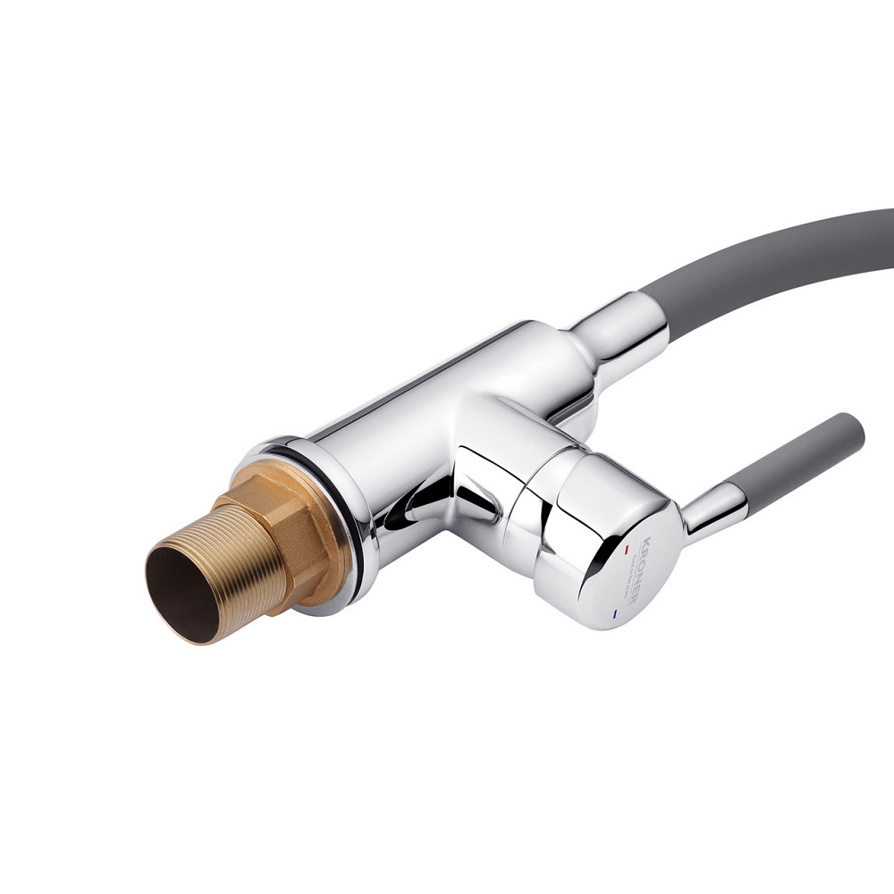 Смеситель для кухни с гибким изливом Kroner KRM Kuche - C132GRA хром/серый Киев - изображение 7