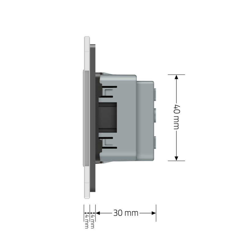 LIVOLO Розетка двомісна універсальна Livolo сірий скло (VL-C7FCT22-4IP) Киев - изображение 7