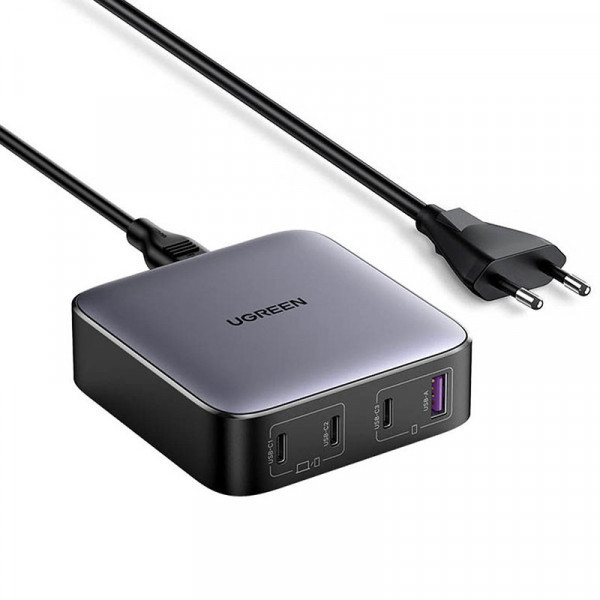 Зарядний пристрій 4xUSB 100W GaN (3хUSB-C+USB-A) Nexode Series чорний CD328 Ugreen (90928) Киев - изображение 1