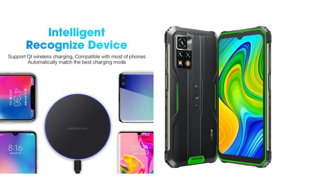 Бездротовий зарядний пристрій Copper до 30W для Blackview BV9800 Pro, USB-C, LED Київ - фото 4