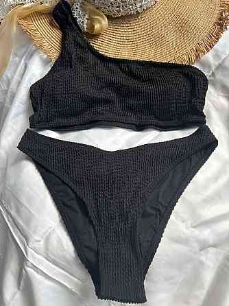Жіночий роздільний купальник на одне плече Чорний M Харків