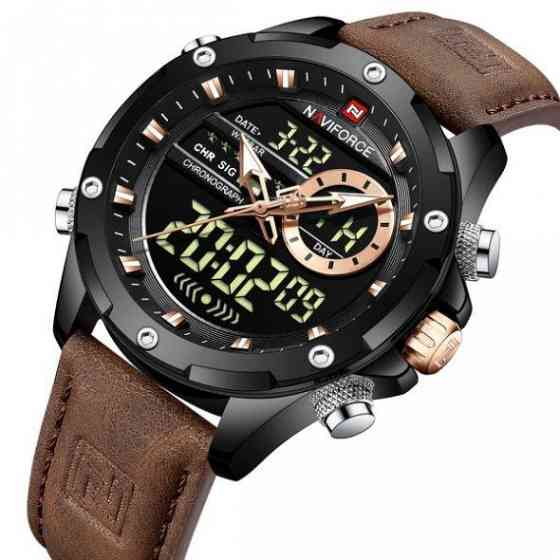 Тактичний водостійкий кварцовий годинник Naviforce Pride black Вінниця
