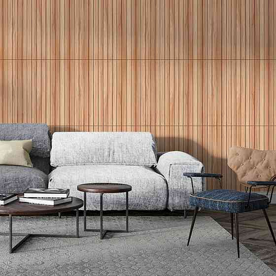 Покрытие виниловое самоклеющееся 3D рейки 600х600х2,8мм Тик золотистый SW-00002203 Киев