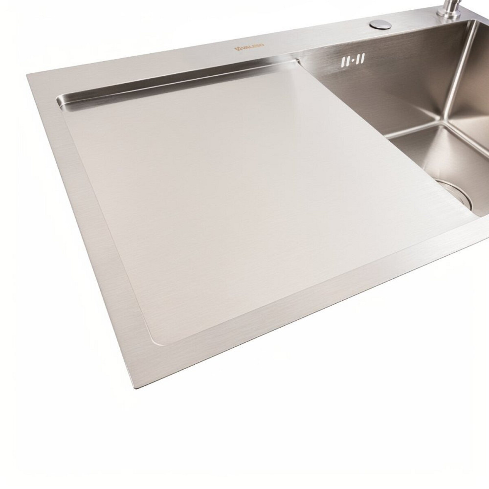 Кухонна мийка CM 78*50 R нержавійка VALESO Handmade (круглий сифон 3,0/0,8) Коломия - фото 4
