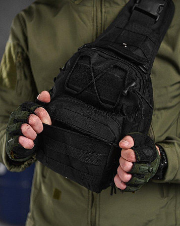 Тактическая сумка нагрудная triada BLACK Одесса - изображение 3