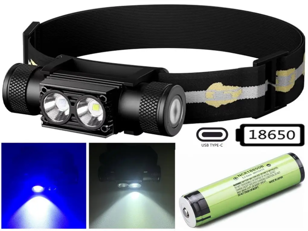 Налобный фонарь Sofirn H25LR с синим светом 800лм USB-C (аккумулятор 18650 на 3400мАч) Винница - изображение 2