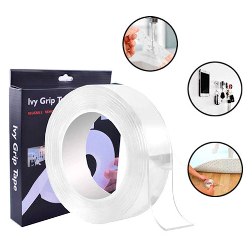 Двостороння клейка стрічка багаторазова 5x0.03м Ivy Grip Tape Вінниця - фото 1