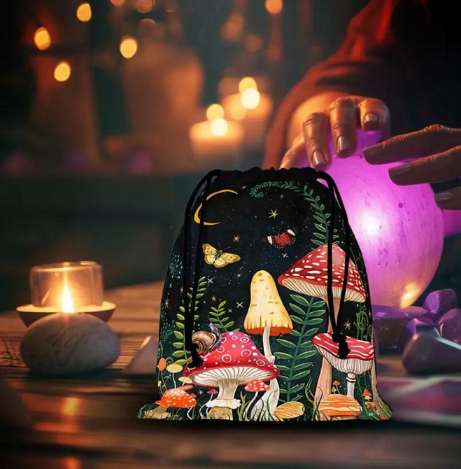 Черный бархатный мешочек для Таро 