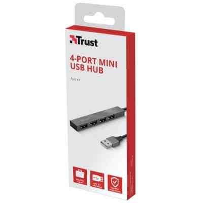 Концентратор Trust Halyx Aluminium 4-Port Mini USB Hub (23786_TRUST) Вінниця