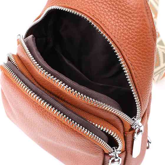 Женская кожаная сумка слинг Коричневый (Vintage) Киев