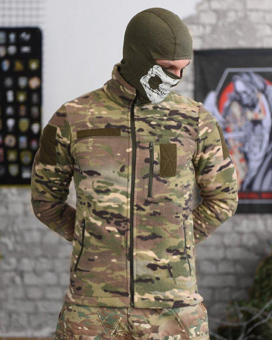 Кофта мультикам флиска мужская на змейке Одесса - изображение 2