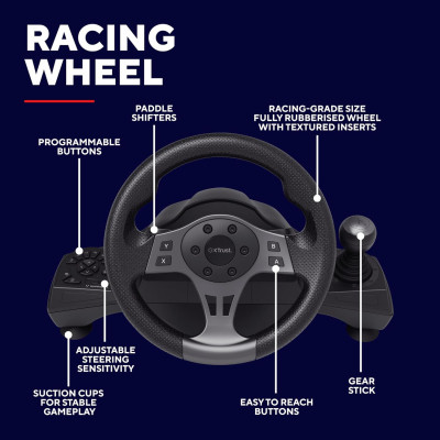 Руль Trust GXT 289 Movi PC/PS4/PS3/Xbox/Nintendo Switch (25122) Винница - изображение 8