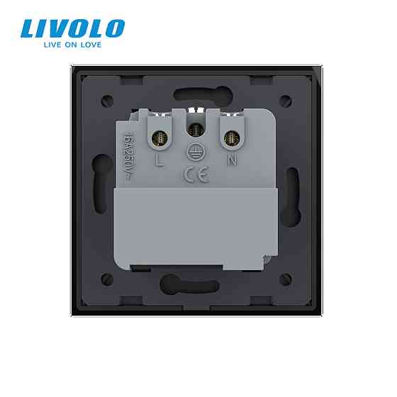 LIVOLO Розумна розетка EC з заземленням Livolo чорний (VL-M7FCTC16AZ2-2BP) Коломыя