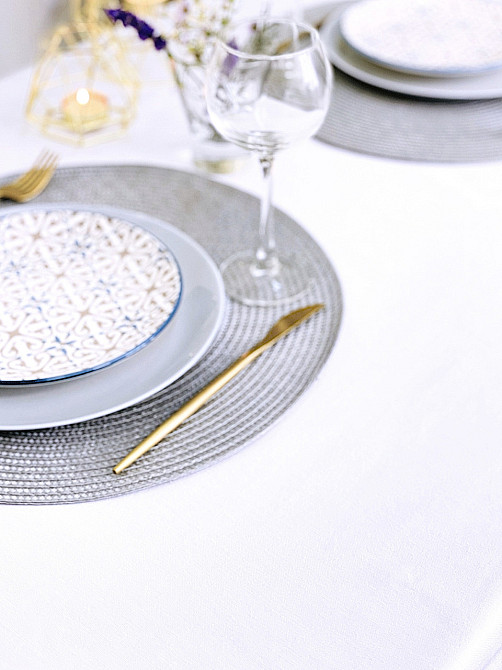 Ecotton Скатертина Ecotton DUCK 150х170 см водовідштовхувальна білого кольору White 23126 Коломия - фото 5