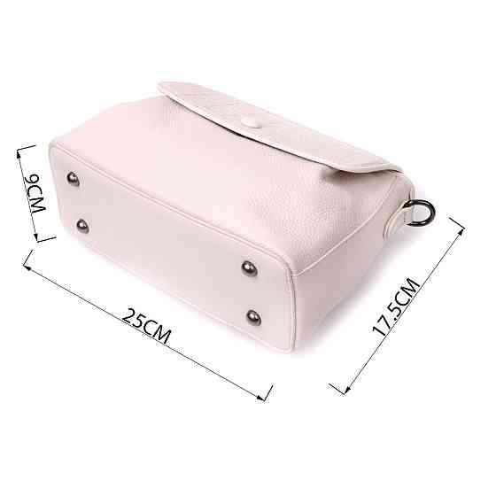 Умопомрачительная женская сумка из натуральной кожи Vintage 22331 Белая Киев