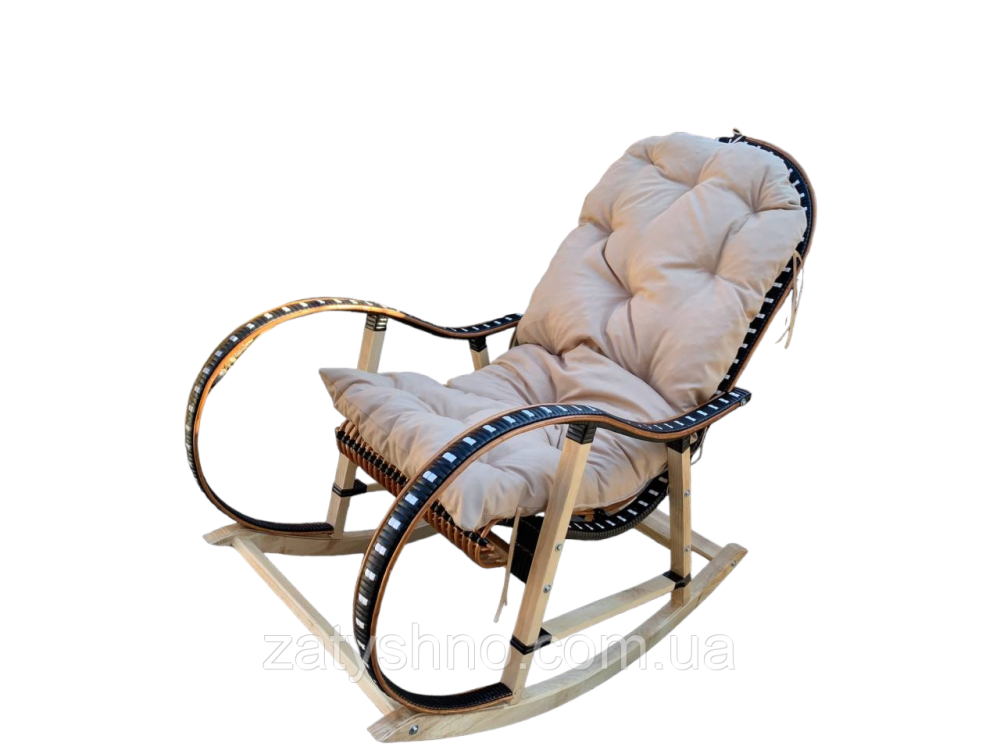 Крісло гойдалка із лози | крісло-гойдалка для відпочинку | крісло гойдалка садова Київ - фото 6