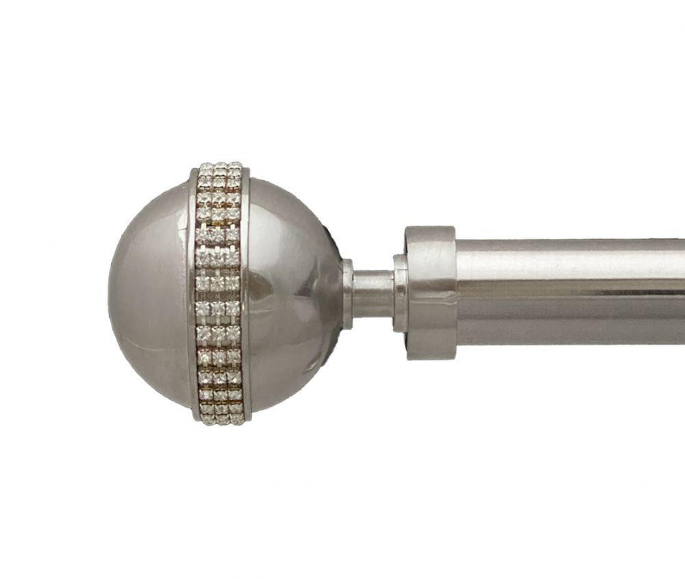 Карниз Orvit Авея металевий дворядний техно гладка труба кільце металеве Нержавіюча Сталь 25\19 мм 300 см Львов - изображение 2